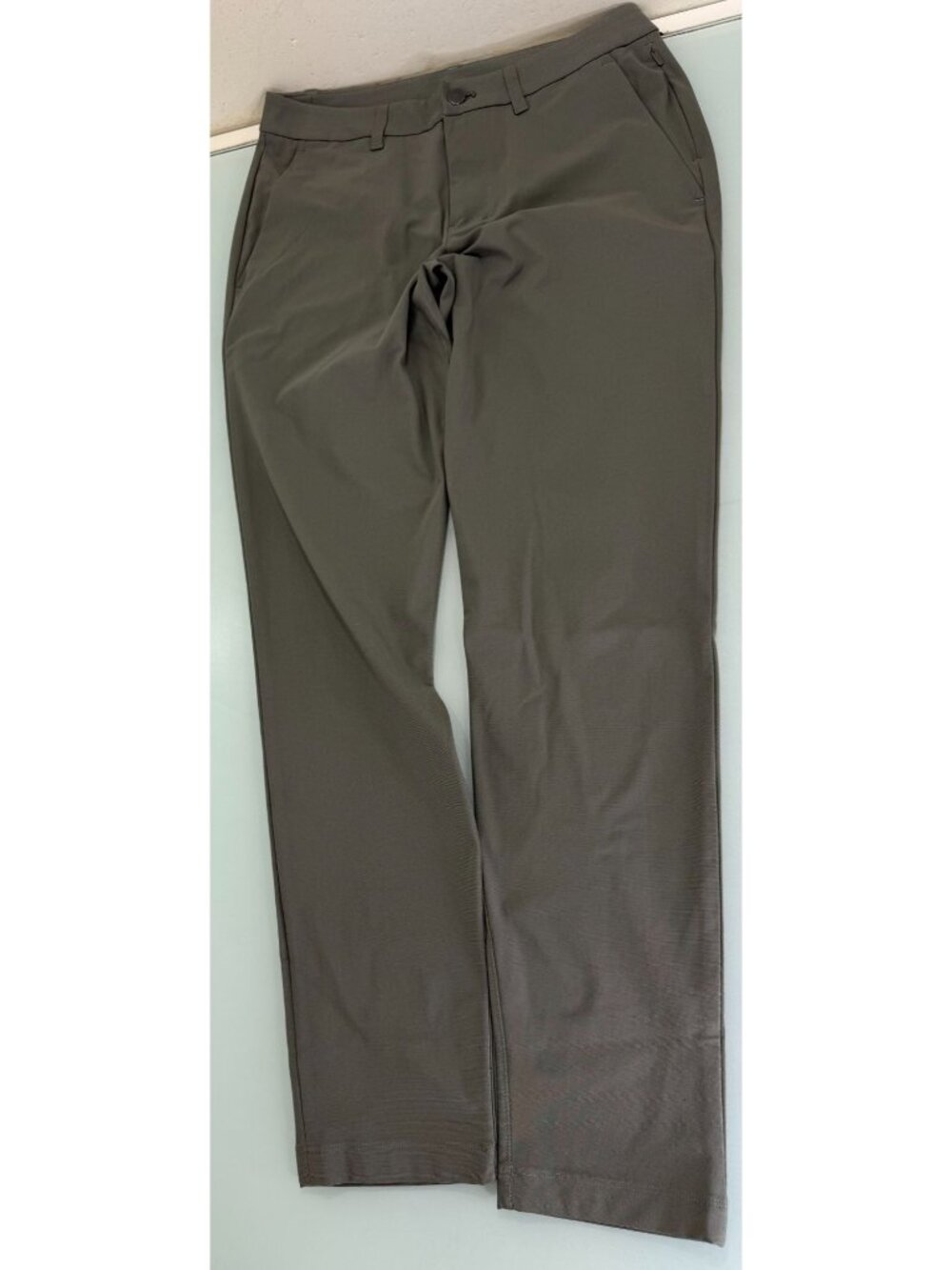 Lululemon ABC Slim Fit Pants Mens 29X31 Army Green 5 Pocket Warpstreme Trousers